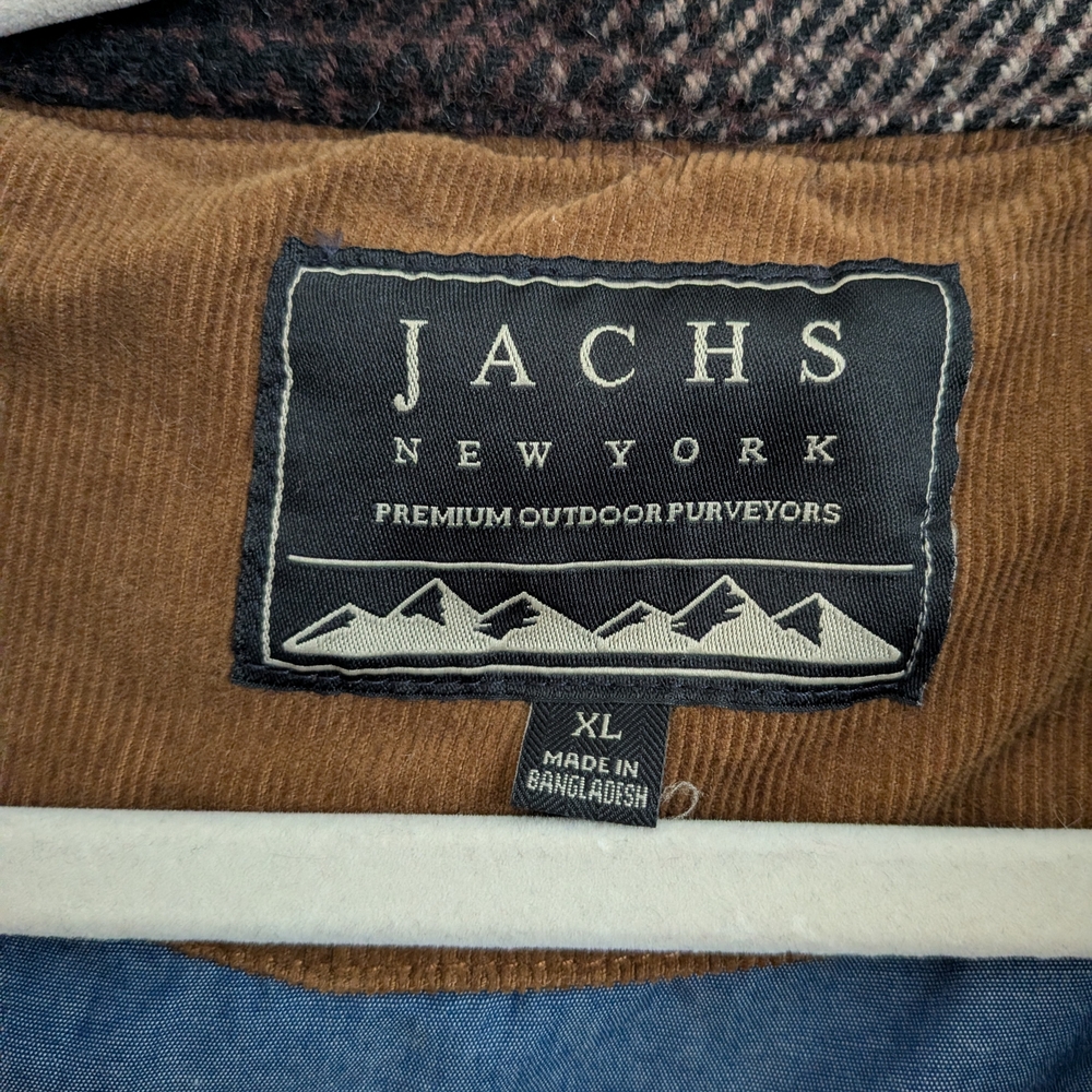 Jachs Men's Tan and Brown Plaid Shirt Jacket - Picture 9 of 13